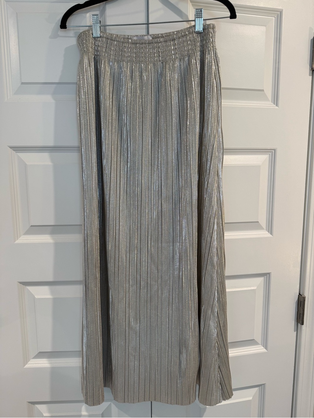 Evereve Metallic Maxi Skirt - Silver
